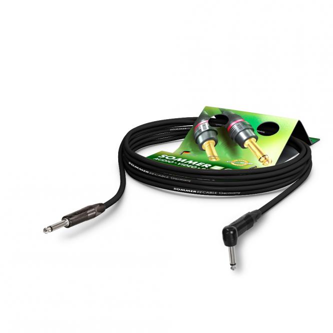 Готовый кабель инструментальный гитарный кабель – Sommer Cable SC-TRICONE MKII длина 3 метра с разъемами mono jack 6.3 мм NEUTRIK